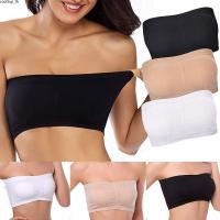 ราคา ผู้หญิง Bandeau Bra เบาะ Strapless Bralette Bra Seamless Bandeau Tube Top Bra (27653429798)