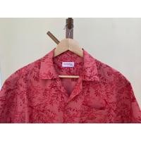 ราคา เสื้อฮาวาย ผ้าลินินแท้ ลายปะการังสีส้มปูน ส่งฟรี (27657161848)