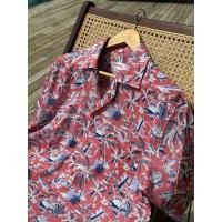 ราคา เสื้อฮาวายผ้าลินิน ชมพูอมส้ม ลายต้นมะพร้าว ลินินแท้ 100 ส่งฟรี (28207161432)