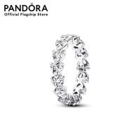 ราคา แหวน Pandora Hearts sterling silver ring with clear cubic zirconia ของแท้ (27950284462)