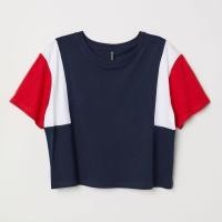 ราคา เสื้อครอป H M BLOCK PATTERNED T SHIRT แท้ ช้อปไทย (27459835806)
