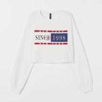ราคา เสื้อครอป H M SHORT SWEATSHIRT แท้ ช้อปไทย (27059826250)
