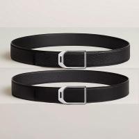 ราคา หัวเข็มขัด Jockey คุณภาพสูงเกรด Top สายหนังแบบพลิกกลับได้พร้อมกล่องของขวัญ 38 MM Noir Noir Belt Silver Buckle (28609803231)