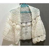 ราคา ผ้าคุมไหล่ไหมพรมสีครีม งาน handmade สวยหรูดูไฮโซ ฟรีไซร้ คลุมเดรส คลุมเกาะอกได้หมด (29159680607)