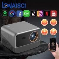 ราคา โปรเจคเตอร์ 4k android Projector mini project พร้อม WiFi และ Bluetooth โฟกัสอัตโนมัติ โปรเจคเตอร์ภาพยนตร์ 1080P HD 2 16G (27659487095)