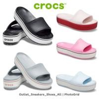 ราคา รองเท้าแตะ Crocs Crocband Platform Slide Women ของแท้ พร้อมส่งฟรี (22855873926)