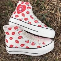 ราคา รองเท้า Converse Chuck Taylor Lift Valentine s Day Lips Women ส่งฟรี (22467030917)