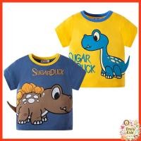 ราคา พร้อมส่ง เสื้อยืดแขนสั้น คอกลม ผ้าฝ้าย 100 ลายการ์ตูนไดโนเสาร์ สําหรับเด็กผู้ชาย 1 9 ปี (20170759869)