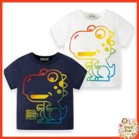 ราคา พร้อมส่ง เสื้อยืดแขนสั้น ผ้าฝ้าย พิมพ์ลายการ์ตูนสัตว์ ไดโนเสาร์ สําหรับเด็กผู้ชาย 1 9 ปี (23619970470)