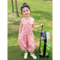 ราคา 1 10 ปี 9 5 32 5 กก เด็กผู้หญิงแฟชั่นฤดูร้อน ชุดเอี๊ยม ชุดสูทสีแดงกุหลาบ (26953103531)