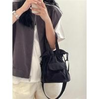 ราคา กระเป๋าสะพายจีบเชือกรูด Niche เกาหลีญี่ปุ่น (25885206865)