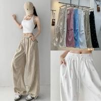 ราคา Lady jeans 1038 K กางเกงขายาวผ้าร่ม ปักลายโบว์ มีเชือกผูกปรับเอวได้ (27560000811)
