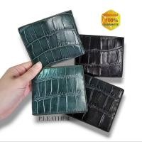 ราคา P leather กระเป๋าสตางค์ใบสั้น กระเป๋าหนังท้องจระเข้แท้ ลายข้อปล้อง (27610000528)