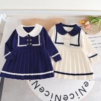 ราคา ชุดเดรสกันหนาวแขนยาว ผ้าถัก คอปกทหารเรือ สไตล์เกาหลี สําหรับเด็กผู้หญิง (19986436336)