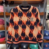 ราคา เสื้อกันหนาว คอกลม ผ้าฝ้ายแท้ ปักลายโลโก้ MLB NY ไล่โทนสี สําหรับผู้ชาย และผู้หญิง (20169212219)