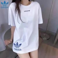 ราคา Adidas เสื้อยืดคอกลม แขนสั้น ผ้าฝ้าย 100 สําหรับผู้ชาย และผู้หญิง (25574122301)