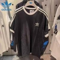 ราคา เสื้อยืดแขนสั้น คอกลม ผ้าฝ้าย 100 ปักลายโลโก้ Adidas สําหรับผู้ชาย และผู้หญิง (25374128206)