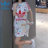 ราคา Adidas 100 Original Full Print Dress สําหรับผู ้ หญิง Maxi กระโปรง Causal Wrap Longuette Skir สําหรับผู ้ หญิง (25731643627)