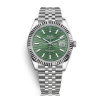 ราคา Rolex Rolex New Style Log 41 Mint Green Pit Pattern Dial Automatic Mechanical Mens Watch m126334 00 (29158497309)