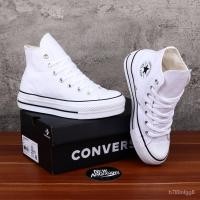 ราคา รองเท้า Converse Chuck Taylor All Star Lift รองเท้าส้นสูงแพลตฟอร์มเวดจ์ สีขาวเต็ม Hi B9CC (28808015094)