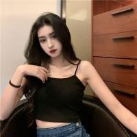 ราคา YESI ผู้หญิงท็อปส์แฟชั่นแขนสแควร์คอพืชยอดนิยมกีฬาสบายๆธรรมดาพื้นฐานถังปาเก็ตตี้สาย (29156714040)