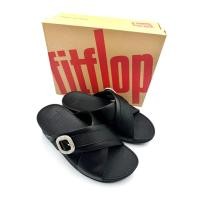 ราคา รองเท้า fitflop LuLu Crystal Buckle Leather Cross Slides สีดำ 37 (26958817458)