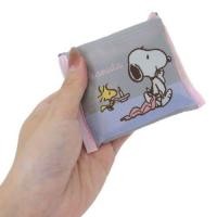 ราคา eco bag S sn Snoopy grey ถุงผ้าพับเก็บได้ ขอบชมพู 4521417301857 (25562195730)