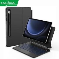 ราคา GOOJODOQ Keyboard for Samsung Tab S9 S9 FE S8 S7 11 Floating Cantilever Magnetic Stand Multi Touch Trackpad Backlit S Pen Holder (24273273814)