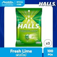 ราคา แพ็ค 3 ถุง Halls Fresh Lime ฮอลล์ ลูกอมสอดไส้กลิ่นเฟรชไลม์ แบบถุง 100 เม็ด 280 กรัม (2095469559)