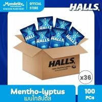 ราคา ยกลัง 36 ถุง Halls Mentho Lyptus ฮอลล์ ลูกอมเมนโทลิบตัส แบบถุง 100 เม็ด 280 กรัม (23206198673)