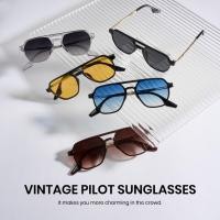 ราคา Cyxus Uv400 แว่นตากันแดดไล่ระดับสี Non polarized Pilot Retro กรอบ PC เลนส์โลหะ AC สําหรับผู้ชายและผู้หญิง 1195 (26408616774)