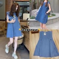 ราคา ? ? ? ? ? ? ? ? ? เดรสยีนส์แขนกุดทรงปล่อย (22184202835)