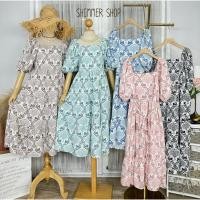 ราคา ? ? ? ? ? ? ? ? ? เดรสยาวคอเหลี่ยมลายไทย (29209012809)