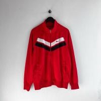 ราคา เสื้อแจ็คเก็ต Men s Nike Athletic Full Zip Track Jacket Sweatshirt Red White Black L Rare แท้มือสอง100 (24182424919)