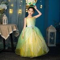 ราคา Dressy Tiana Princess Ball ชุดสาวฮาโลวีนเจ ้ าหญิงและกบ Fairy สีเขียวชุดเด ็ กวันเกิด Vestido ของขวัญ (24877139033)
