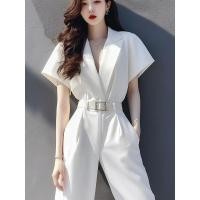 ราคา 2024ใหม่ออกแบบชุดจั๊มสูทแขนสั้นสีขาวชิ้นเดียวที่สวยงามระดับไฮเอนด์ชุดจั๊มสูทผู้หญิงฤดูร้อน (28756621460)