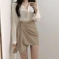 ราคา Insker กระโปรงเอวสูง ทรงเอ สไตล์เกาหลี แฟชั่นฤดูร้อน สําหรับผู้หญิง (20737683897)