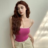 ราคา เสื้อสายเดี่ยว สายสปาเก็ตตี้ แขนกุด ทรงสลิมฟิต สีคอนทราสต์ แฟชั่นฤดูร้อน สําหรับผู้หญิง (18009320230)