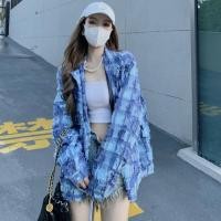 ราคา เสื้อเชิ้ตแขนยาว คอปกโปโล ความยาวปานกลาง ทรงหลวม สีฟ้า แฟชั่นฤดูใบไม้ร่วง สไตล์เกาหลี สําหรับผู้หญิง (21139378699)