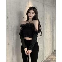 ราคา Insker เสื้อเชิ้ตแขนยาว เปิดไหล่ข้างเดียว ผ้าตาข่าย จับจีบ เข้ารูป แฟชั่นฤดูร้อน สําหรับผู้หญิง (18235430156)