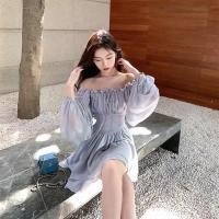 ราคา Insker ชุดเดรสแขนยาว เปิดไหล่ ผ้าชีฟองบริสุทธิ์ ทรงเอ แฟชั่นฤดูใบไม้ร่วง (23080261523)