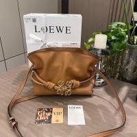 ราคา กระเป๋าสะพายไหล่ Loewe Flamenco Calfskin สีน้ำตาล GWP (28960006170)