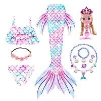 ราคา ชุดว่ายน้ํา คอสเพลย์นางเงือก หางนางเงือก เหมาะกับเดินชายหาด สไตล์แฟนตาซี สําหรับเด็ก (24067801403)