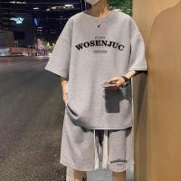 ราคา เสื้อผ้าผู้ชาย ชุดเซ็ตสองชิ้น ผ้าวาฟเฟิล เสื้อยืดแขนสั้น กางเกงขาสั้น สไตส์เกาหลี (23568712040)