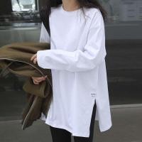 ราคา เสื้อแขนยาว คอกลม เสื้อยืด oversize สีทึบ สไตล์เกาหลี (25073810501)