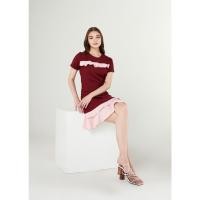 ราคา JellyDressing JD50 ชุดเดรสระบายออกและชายสลับสี ชุดเดรส ชุดทำงาน pre order 10 15 days B034 (15053808825)