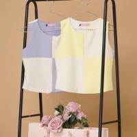 ราคา Jelly Dressing ชุดเดรส ชุดทำงาน Square blouse blue yellow พร้อมส่ง (2174142519)