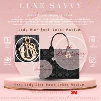 ราคา สติ๊กเกอร์กันรอย อย่างดีที่สุด ยืดหยุ่นสูง คุณภาพเยี่ยมจาก 3M สำหรับ Lady Dior Book tote Medium Charms รวมตัวเผื่อเสีย (28159059543)