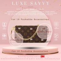 ราคา สติ๊กเกอร์กันรอย อย่างดีที่สุด ยืดหยุ่นสูง คุณภาพเยี่ยมจาก 3M สำหรับ LV Louis Vuitton Pochette Accessoires ครบเซท สำรอง (24679254335)