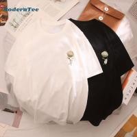 ราคา ของมาใหม่ ดของแท้ผ้าฝ้าย 100 คอกลมหลวมเสื้อยืด (29709435075)